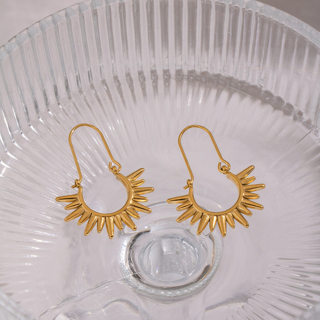 Sunburst dangle earrings