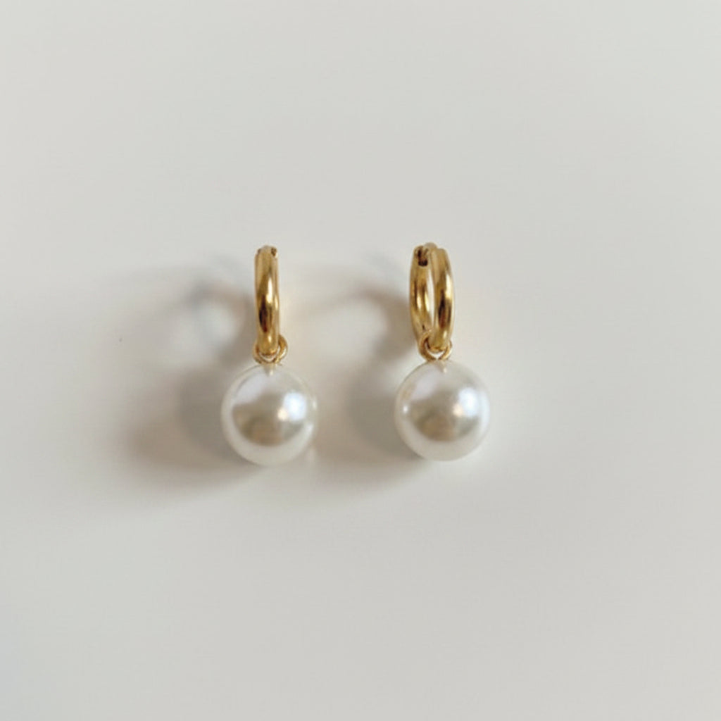 French Retro Pearl pendant earrings