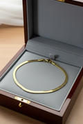 Classic gold herringbone woven bracelet