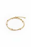 Double layered gold bracelet