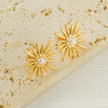 Vintage style star and pearl earrings