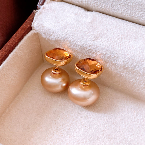 Double-sided stud earrings