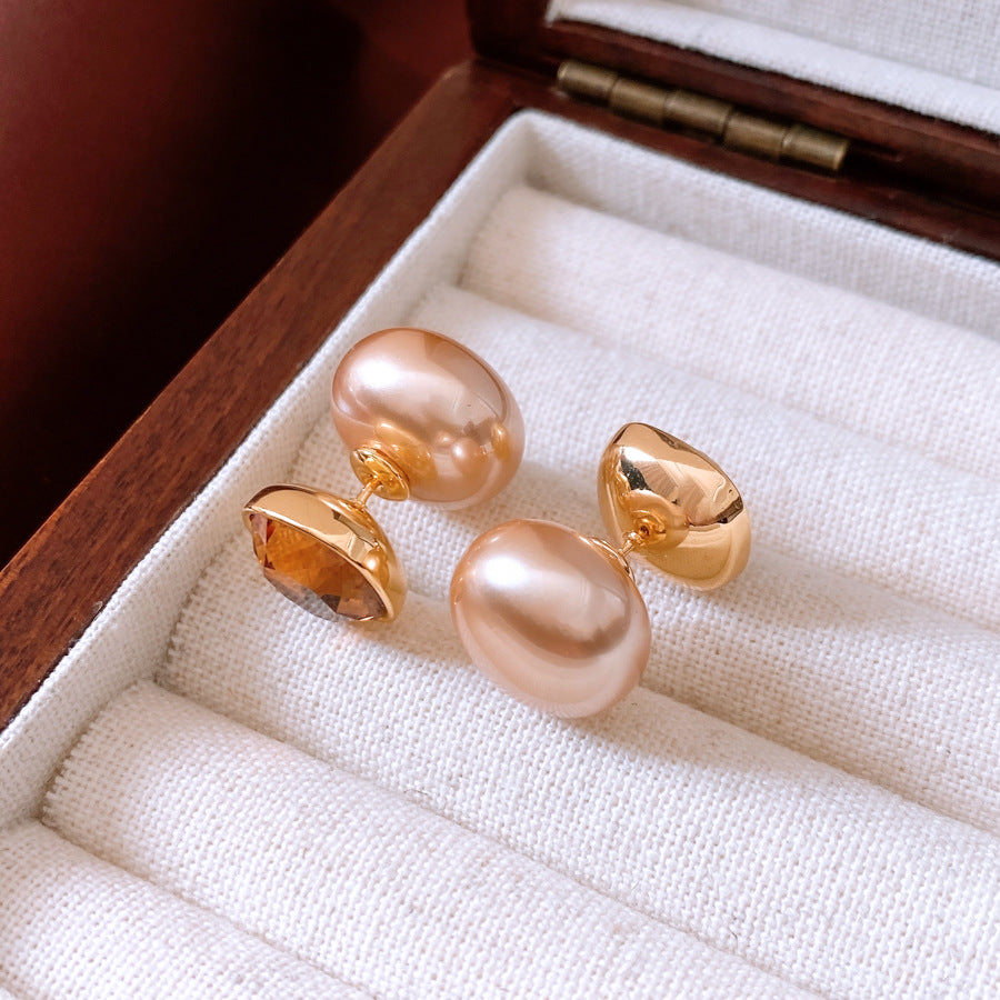 Double-sided stud earrings