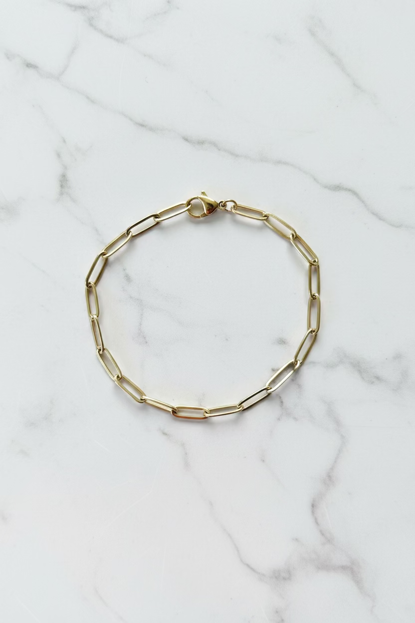 Delicate paperclip bracelet