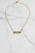 Stunning classic design hallow rectangle pendant necklace