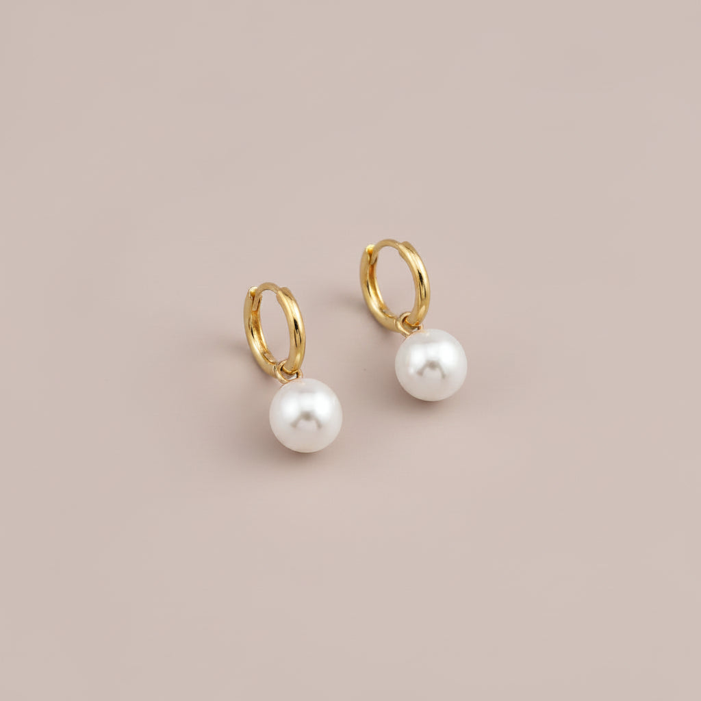 French Retro Pearl pendant earrings