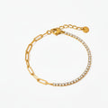 Delicate paperclip bracelet with touch of shine