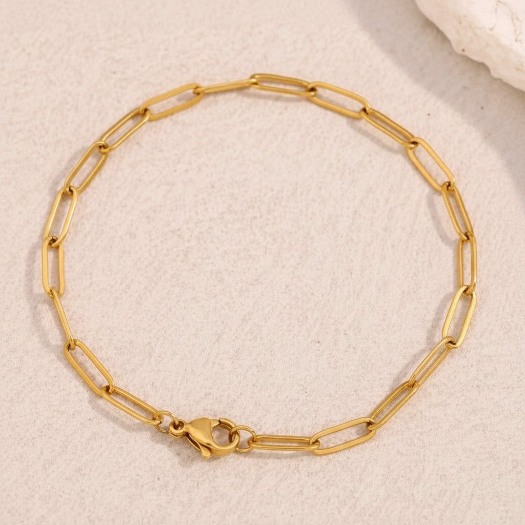 Delicate paperclip bracelet